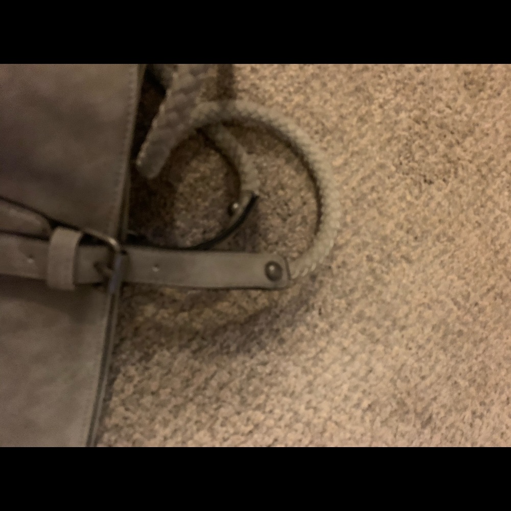 Grey suede bag d v